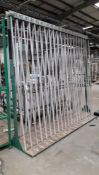 20-section steel framed upright rack