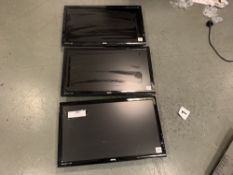 (3) BenQ GL2450 computer monitors