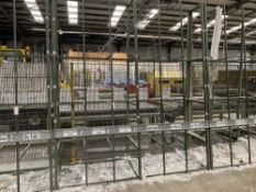 Steel framed 6-section upright stillage rack