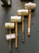 (4) Thor rubber mallets