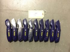 (10) Irwin retractable utility knives