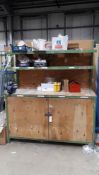 Steel framed cupboard and workbench with Eclipse EMV-3 vice