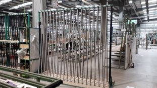 20-section steel framed upright rack