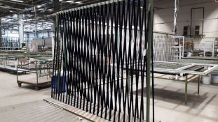 25-section steel framed upright rack