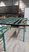 Steel framed fabricating workbench with shelf under & fabric finish