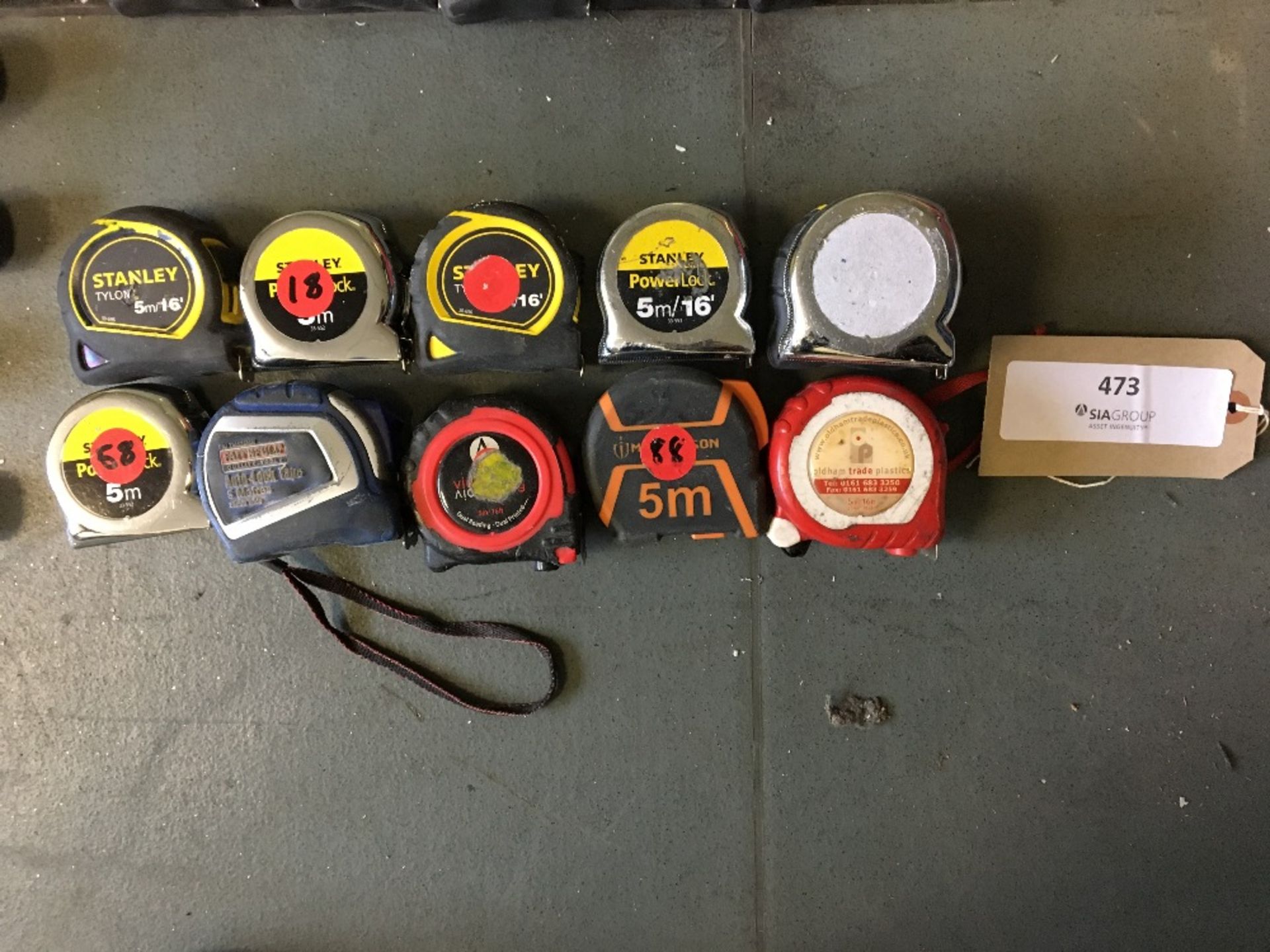 (10) 3m/10" Stanley measuring tapes - Image 2 of 2