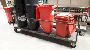 Steel framed mobile trolley