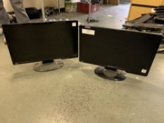 (2) BenQ G2420HDBL Computer monitors with stands