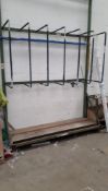 6-Section steel framed upright rack