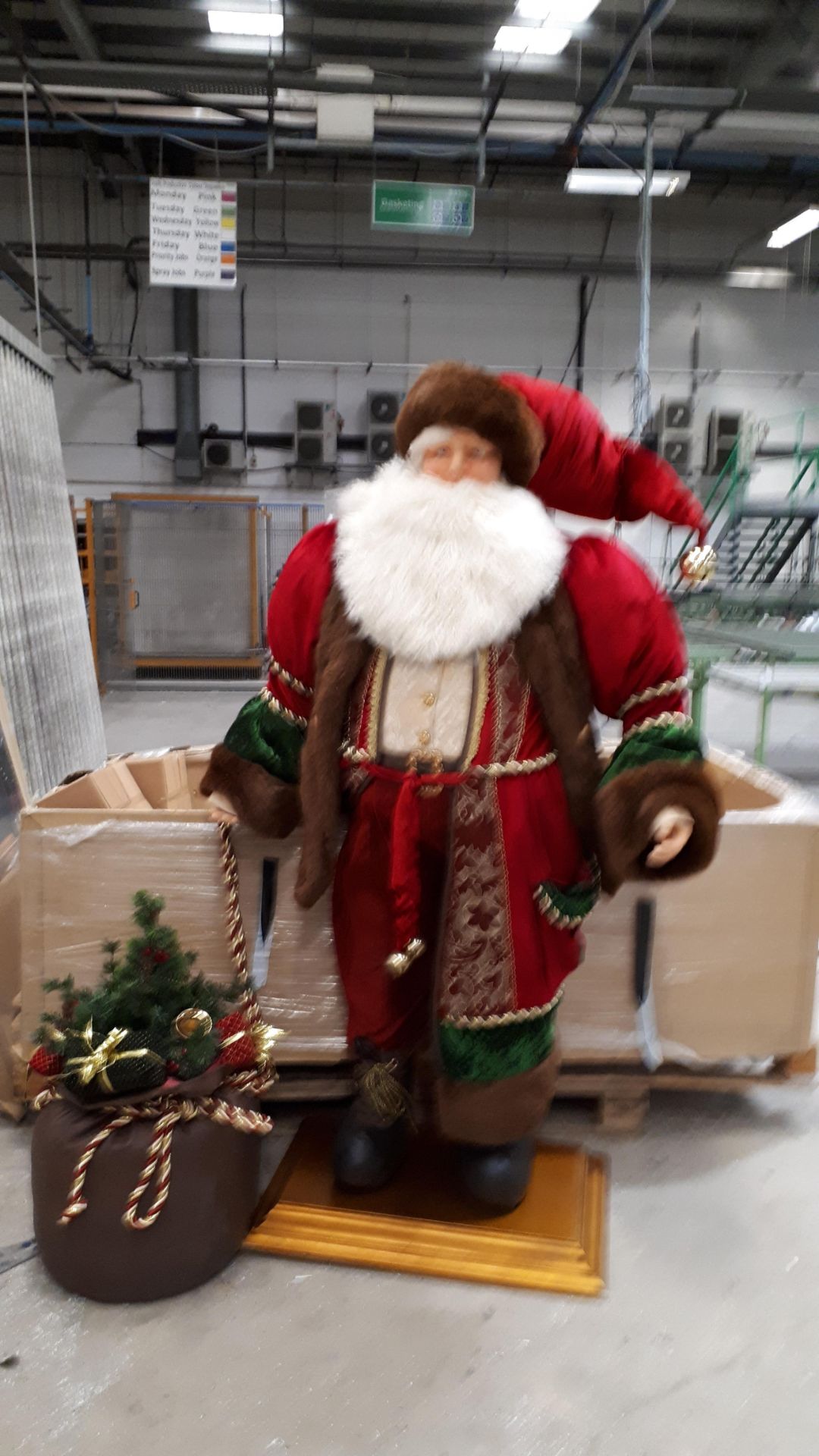 Lifesize Father Christmas Decoration, suitable for a reception area