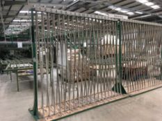 20-section steel framed upright rack