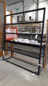 Steel framed rack including contents