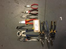 (11) Various end cutters, shears, pliers