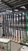 9-section steel framed upright rack
