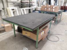 GPS Fabrications Ltd Inspection workbench with shelf under & fabric finish