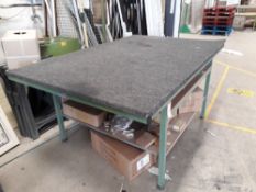 GPS Fabrications Ltd Inspection workbench with shelf under & fabric finish