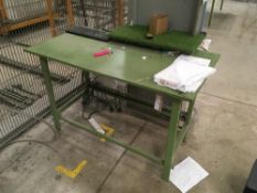 Steel framed table