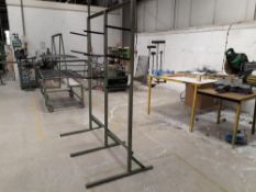 Steel framed upright stand