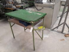 Steel framed table