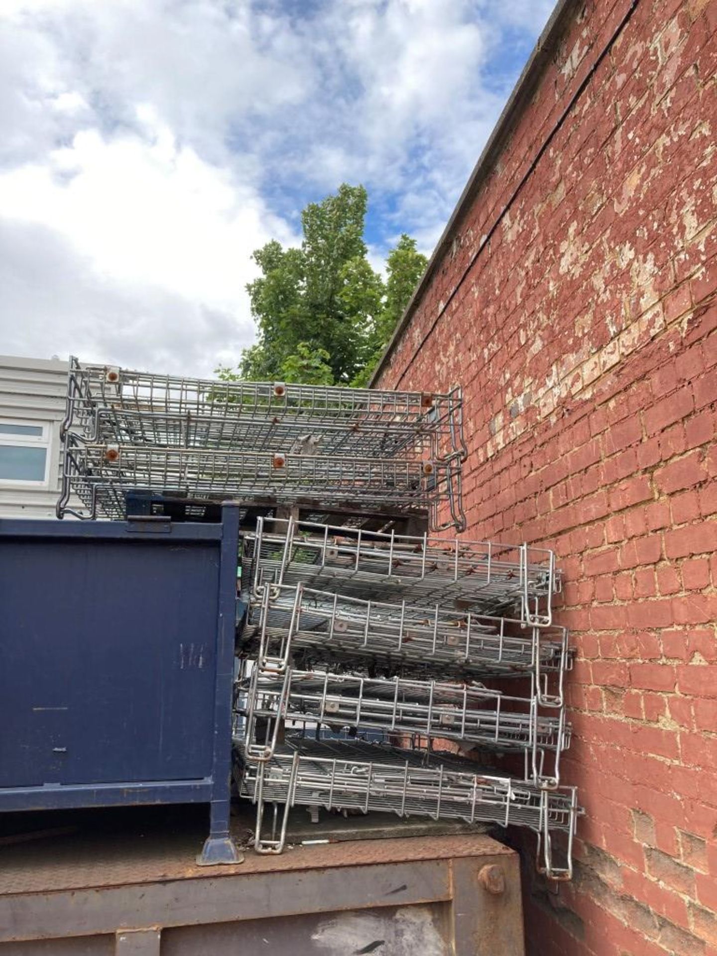 (8) Collapsible folding steel pallet cages - Image 2 of 3