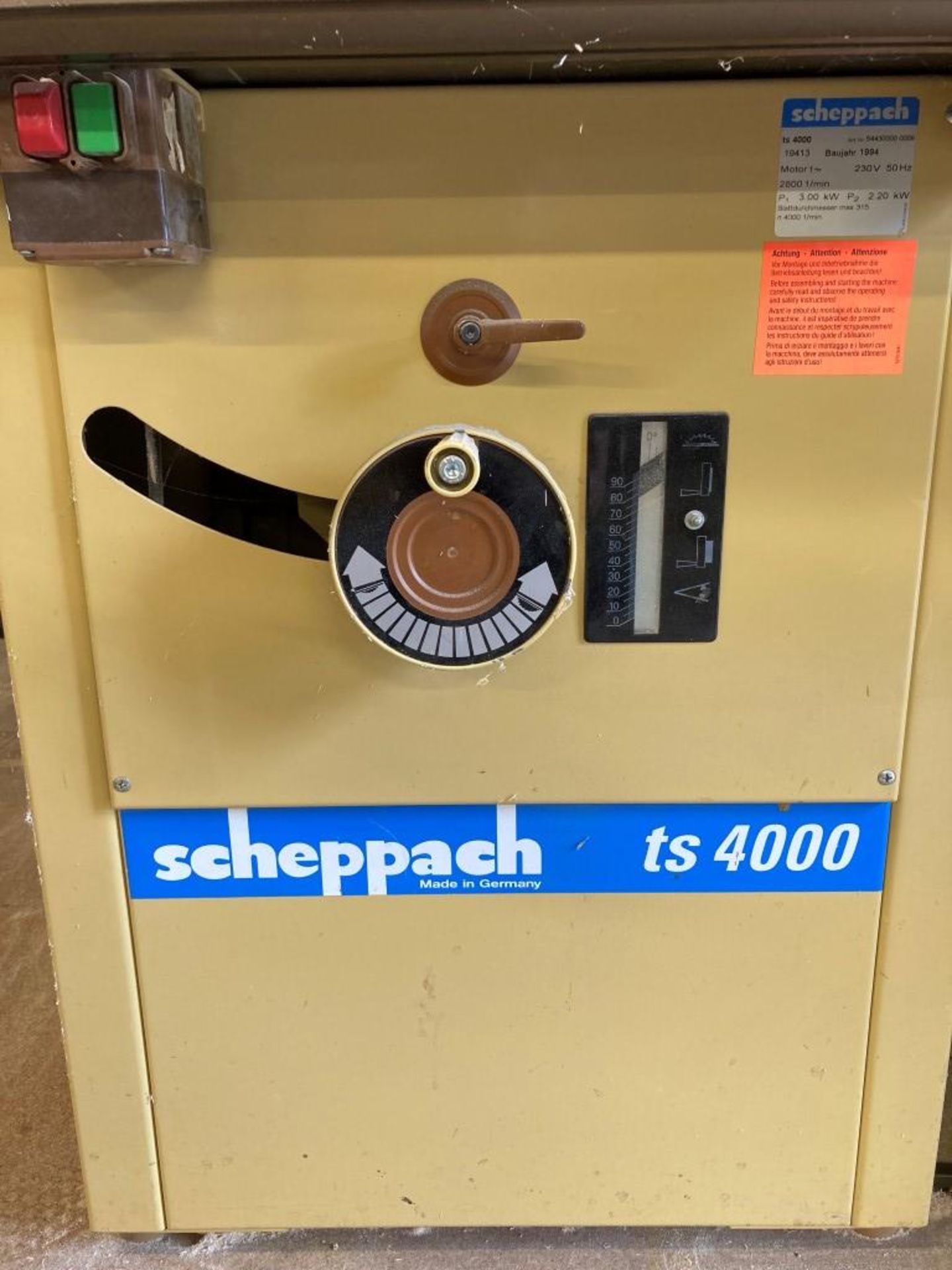 Scheppach TS4000 table saw & Scheppach HA3200 single bag extraction unit - Image 4 of 6