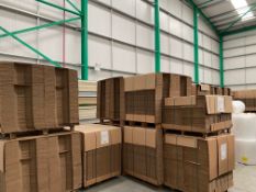 (27) Pallets of Flat Packed Cardboard Boxes