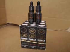 (11) 15ml Dinner Lady CBD Oral Drops, 1000mg, Jelly Candy & Peppermint