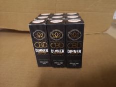(9) 30ml Dinner Lady CBD Vape Liquid, 1500mg, Mint Tobacco