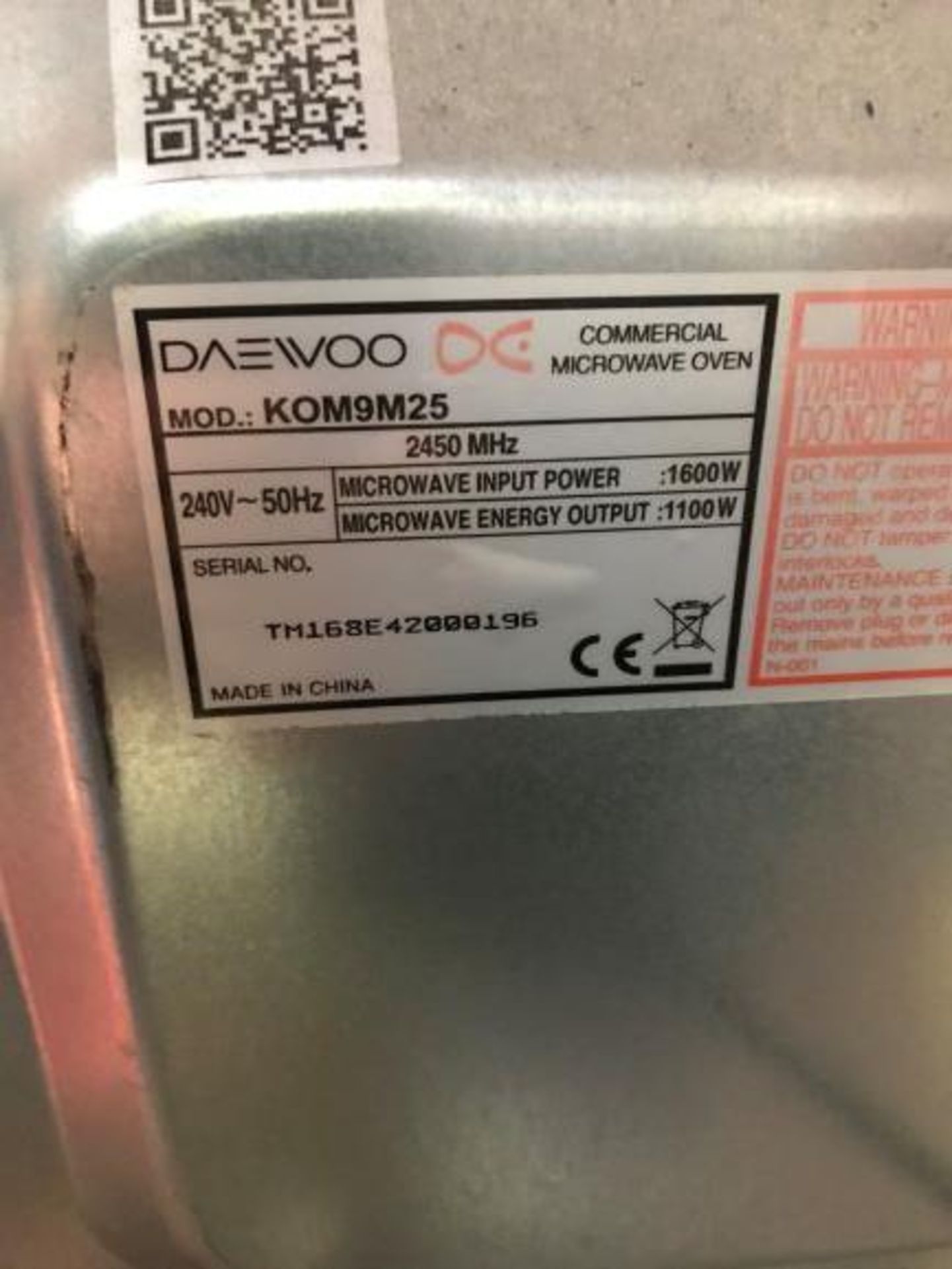 Daewoo KOM9M25 light duty microwave oven - Bild 3 aus 3