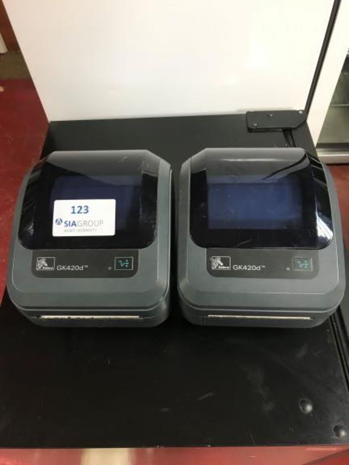 (2) Zebra GK420d thermal desktop label printers