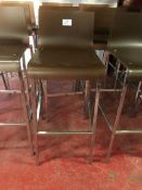 (4) Chrome framed bar stools