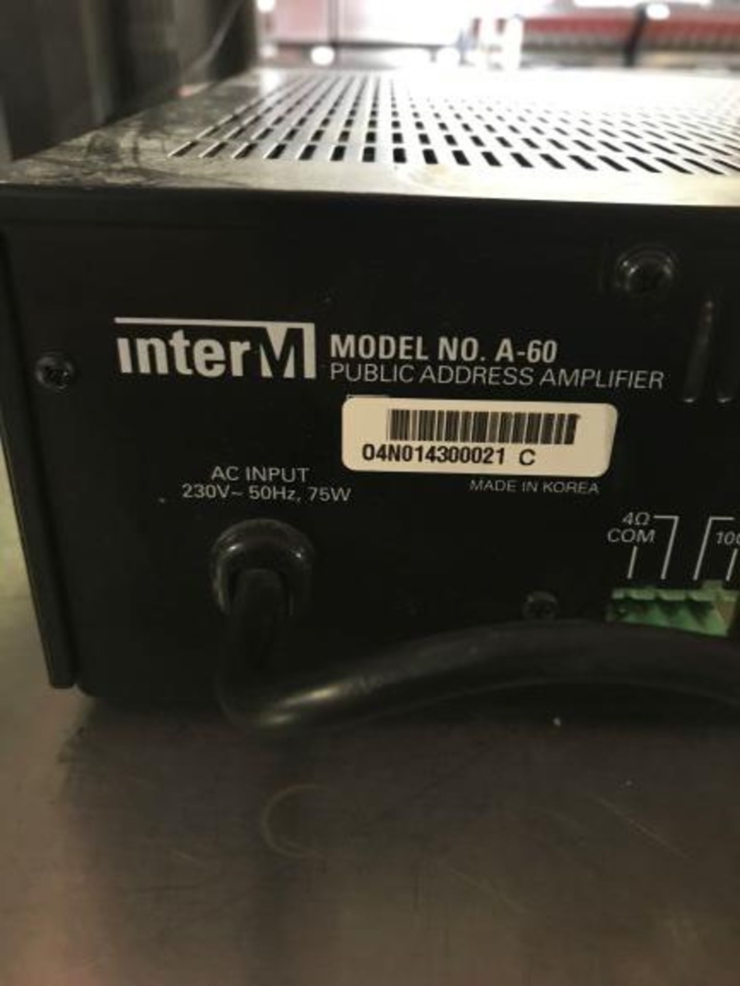 Inter M A-60 public address amplifier - Image 3 of 3