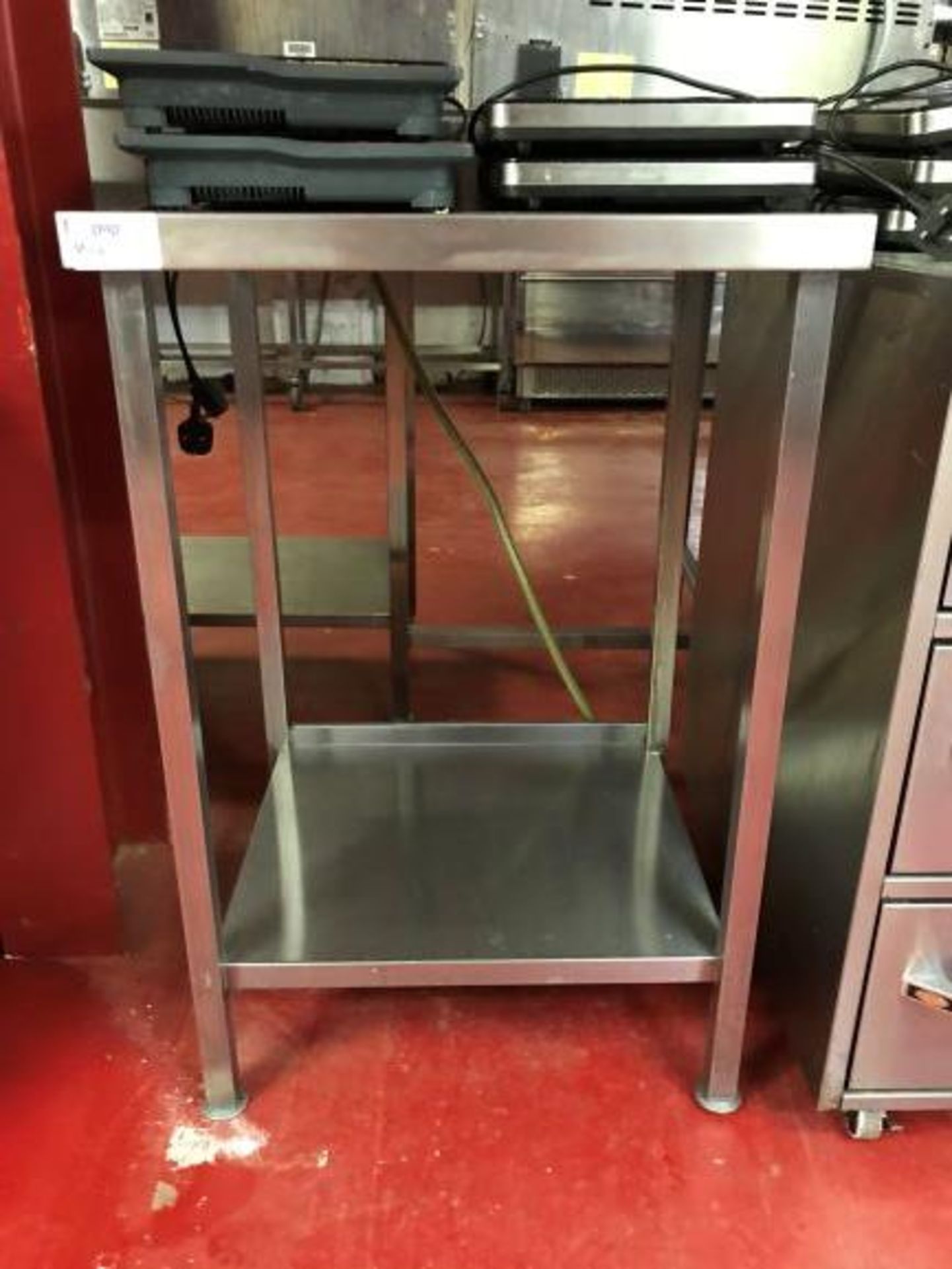 Stainless steel preparation table