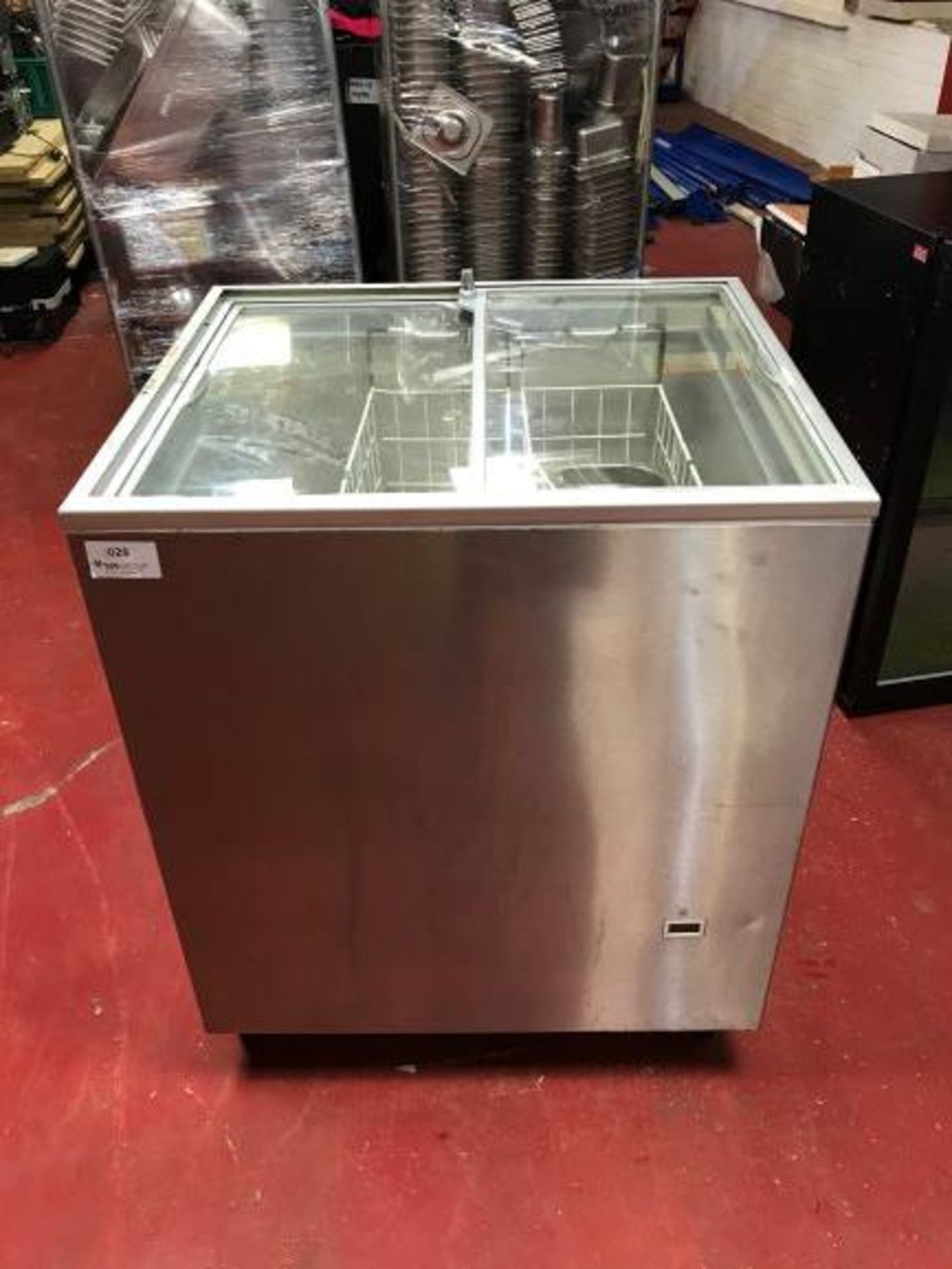 Tefcold IC 200 SC glass lid chest freezer