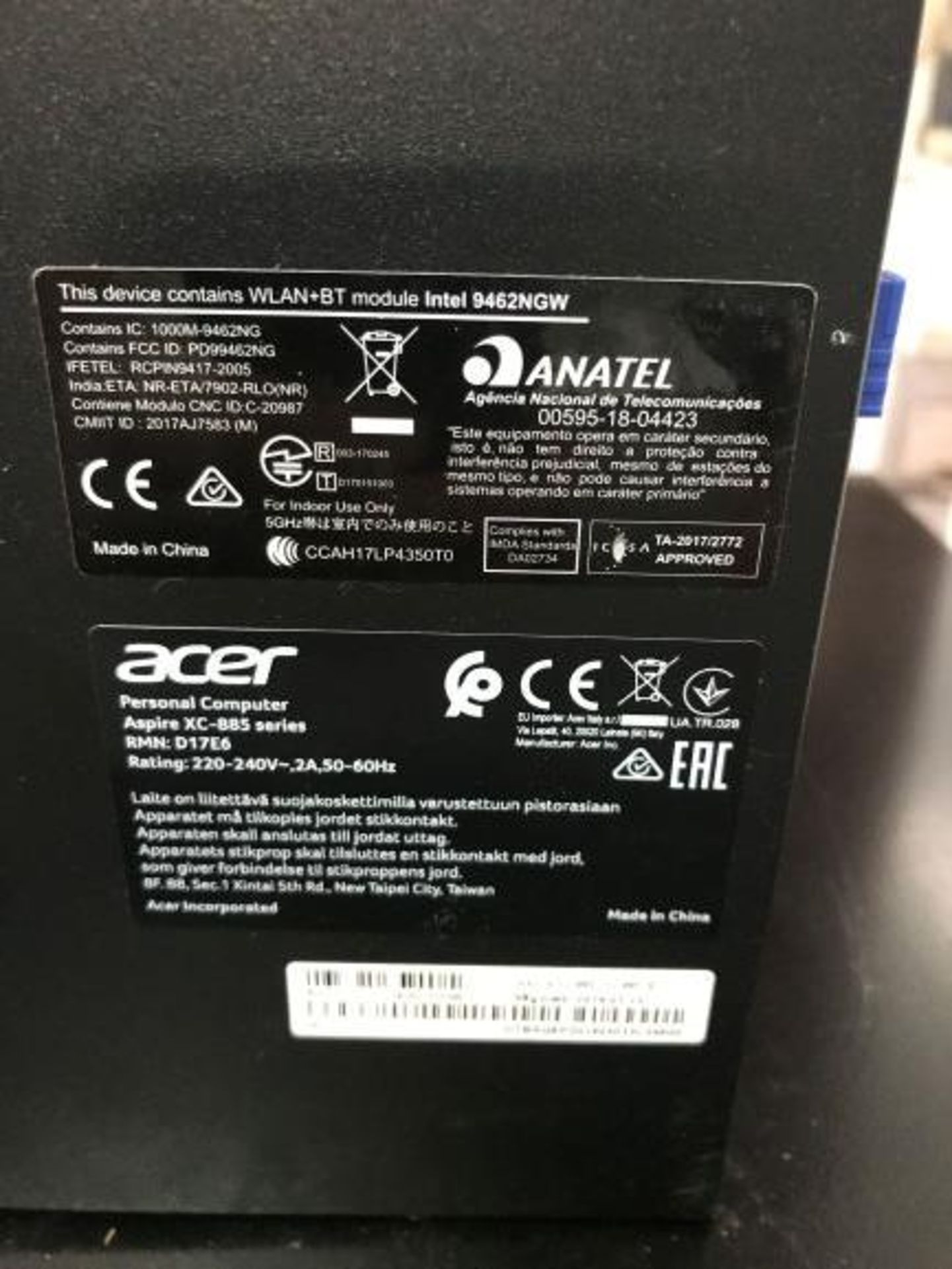 Acer Aspire XC-885 windows 10 core i5 8th Gen personal computer - Image 4 of 4