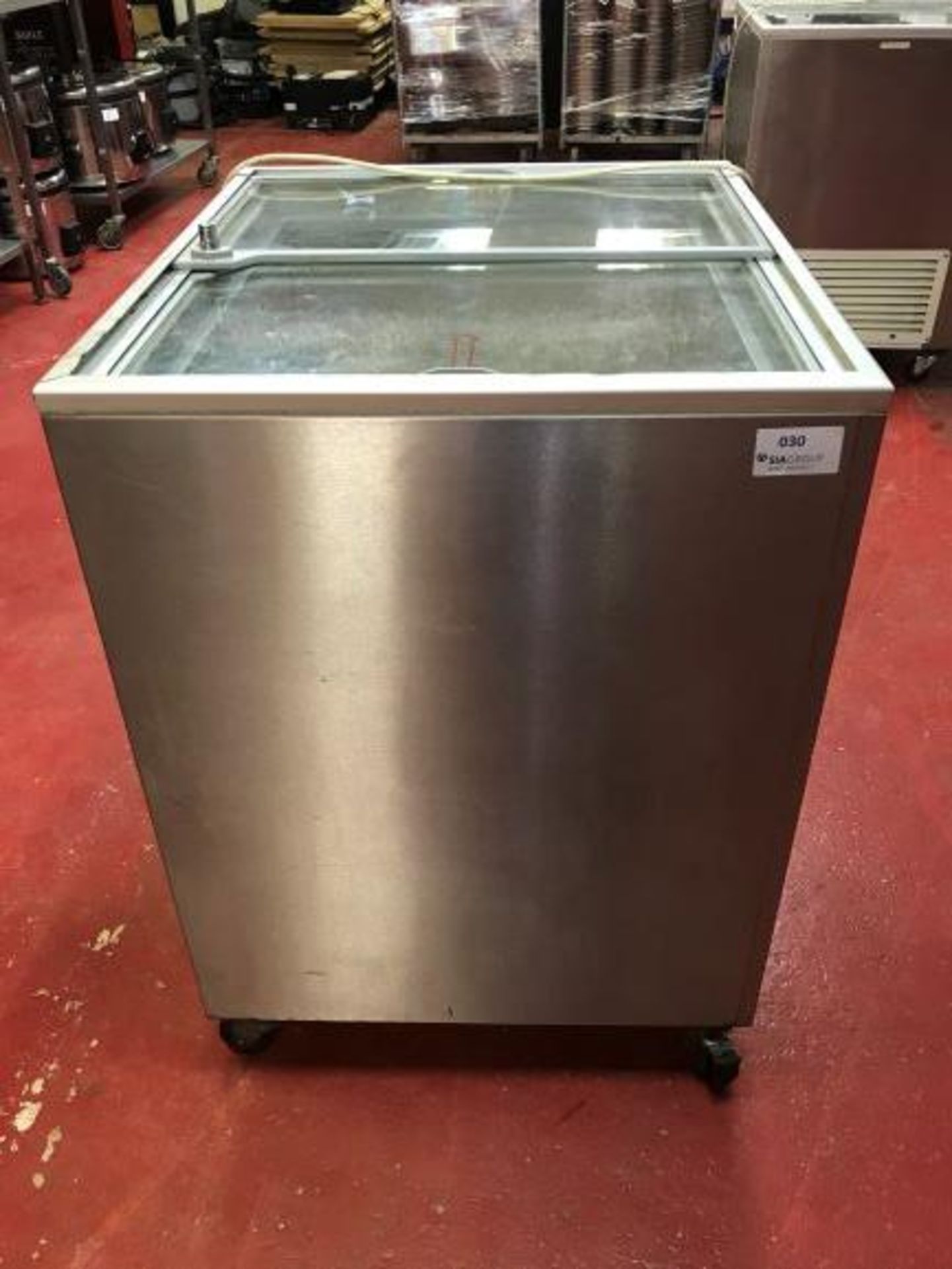 Tefcold IC 200 SC glass lid chest freezer