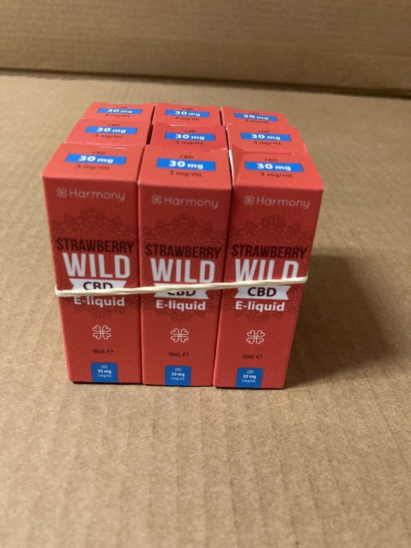 (9) 10ML Harmony Strawberry Wild CBD E-liquid, 30mg CBD