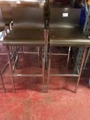 (6) Chrome framed bar stools