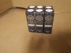 (6) 30ml Dinner Lady CBD Vape Liquid, 1000mg, Sweet Fruits