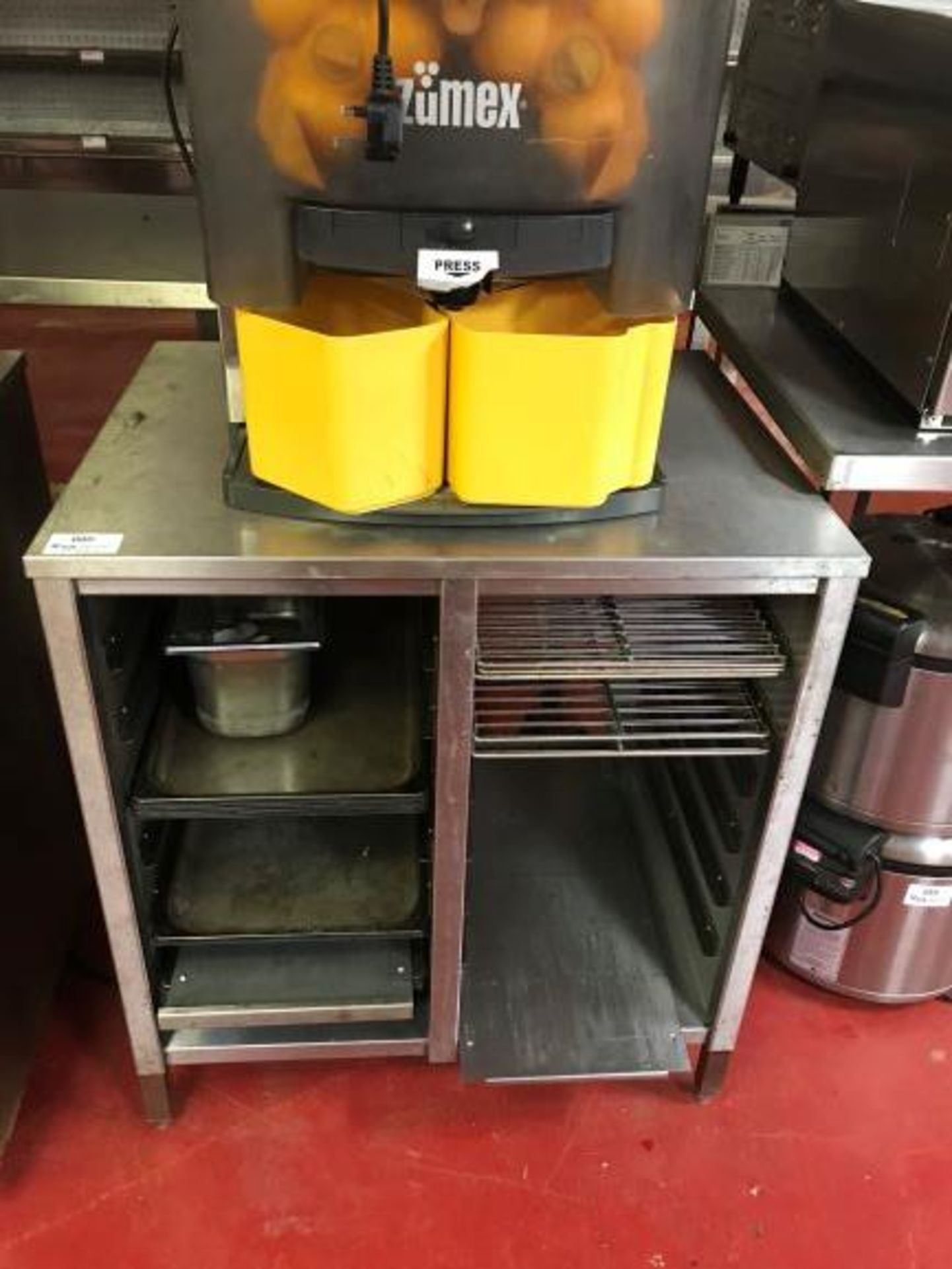 Twelve tier stainless steel baking tray rack