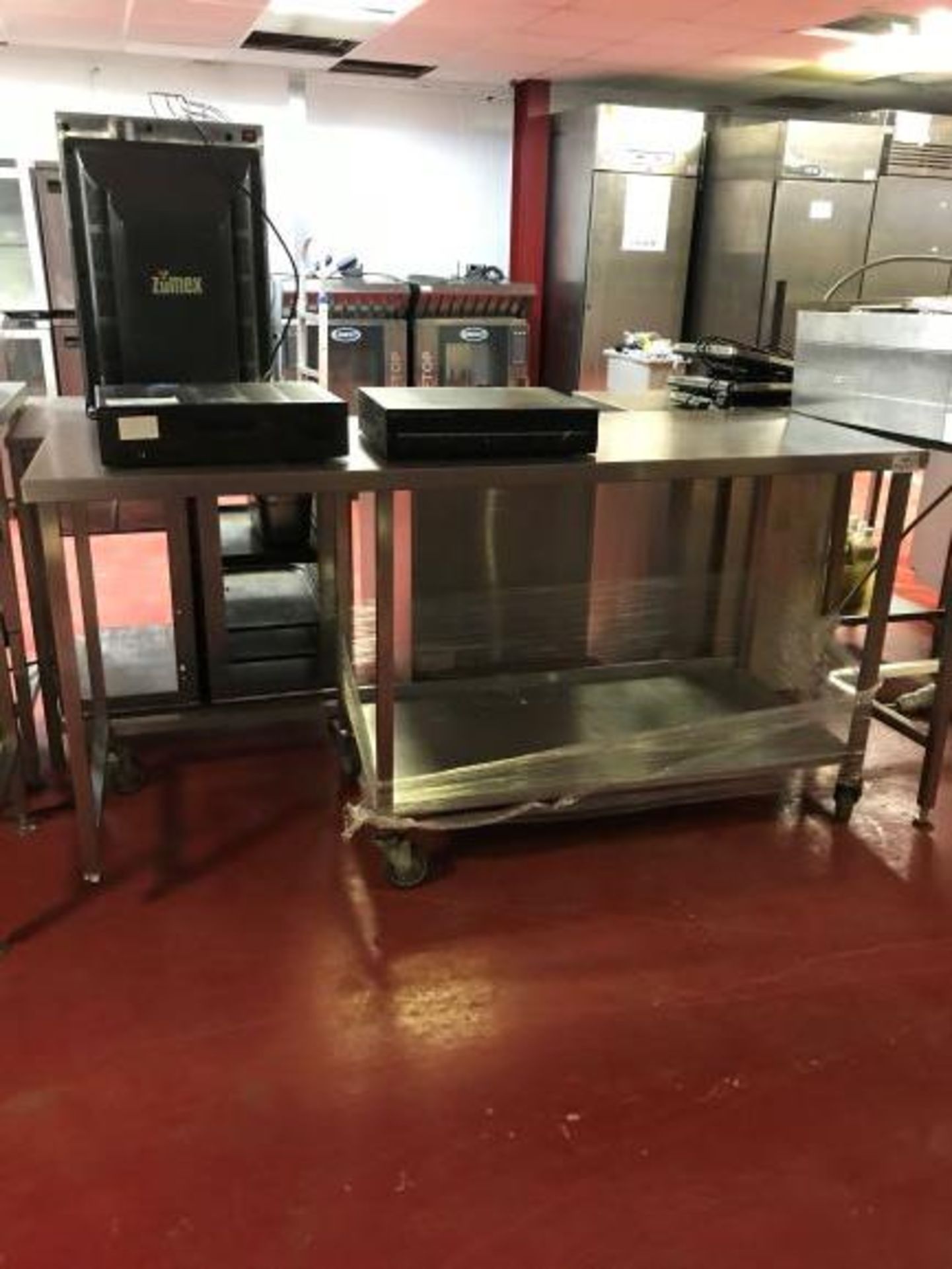 Two tier stainless steel mobile preparation table - Image 2 of 3