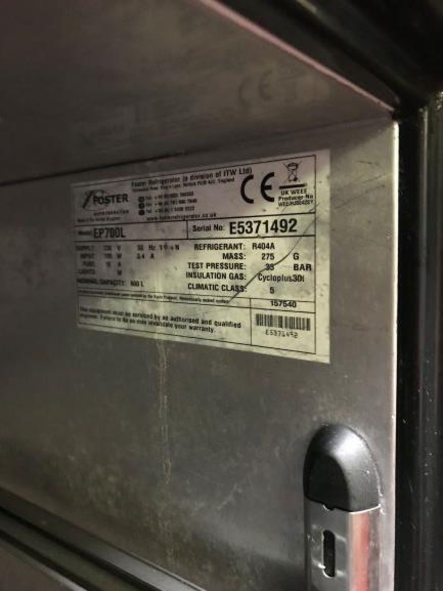 Foster Refrigeration ECOPRO G2 EP700L stainless steel single door upright freezer - Image 3 of 3