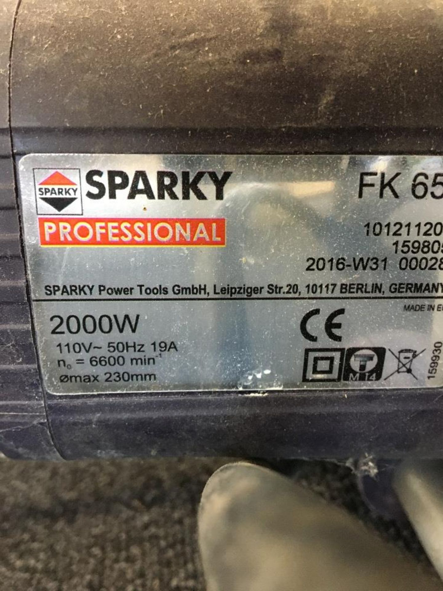 Sparky Fk652 Angle Grinder (110Volt) - 32Amp Plug - Image 4 of 4