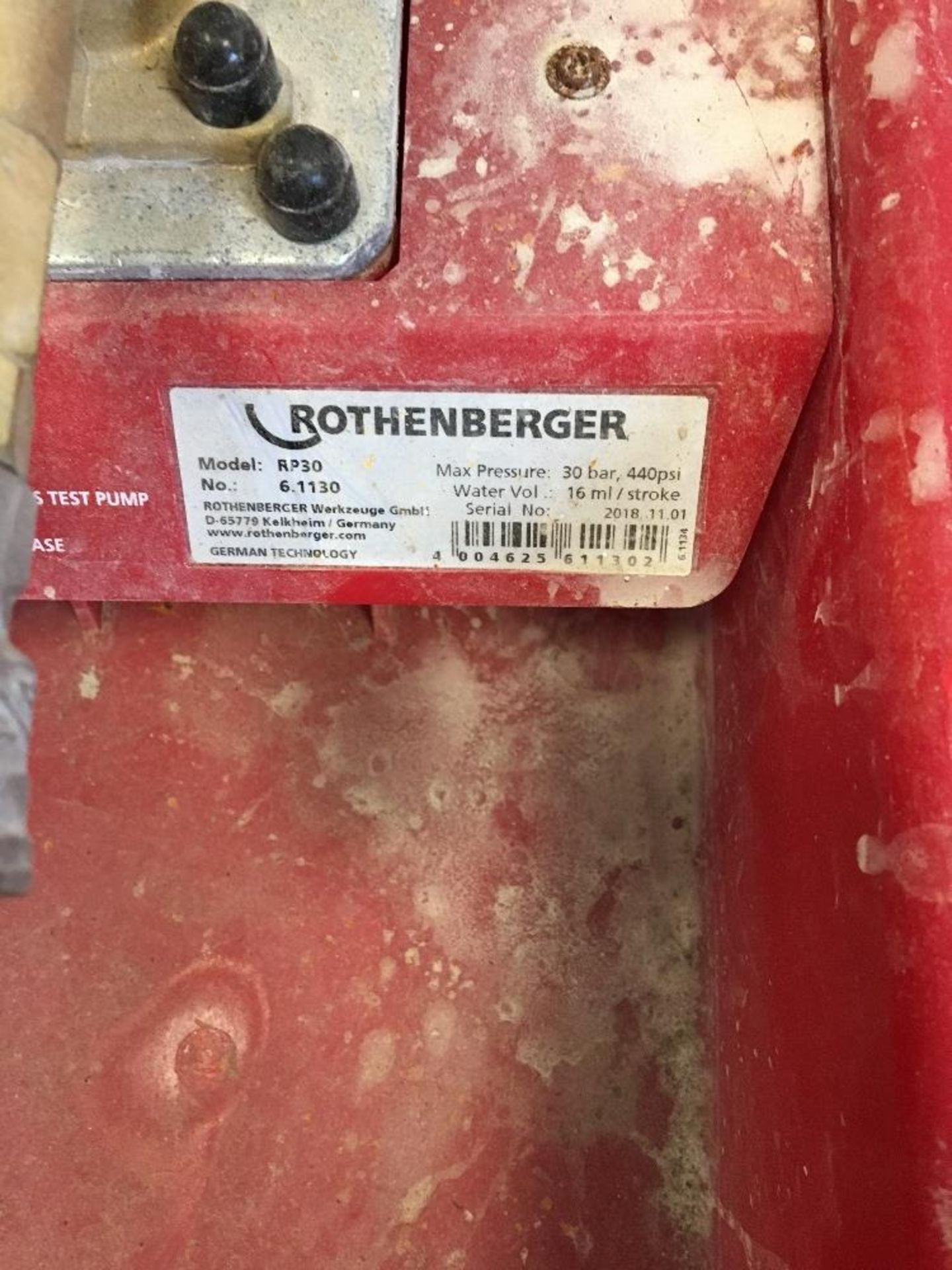 Rothenburger RP30 Hydraulic pressure testing pump - Image 3 of 3