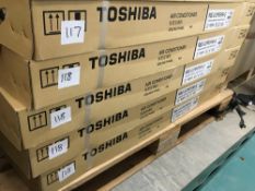 4 x Toshiba RBC-U31PGP(W)-E air conditioner ceiling panels