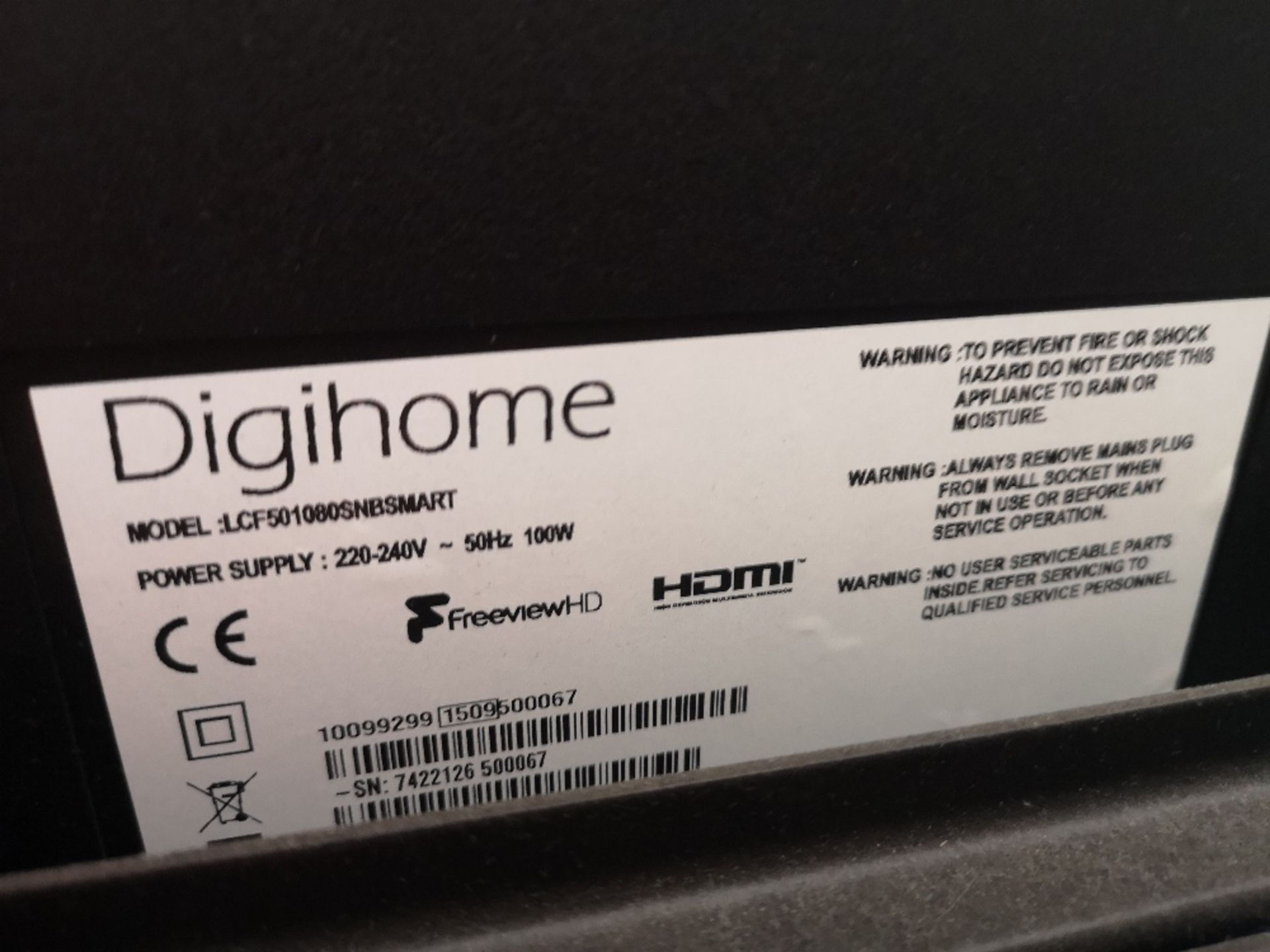 Digihome 50" LED HD Smart TV - Image 3 of 3