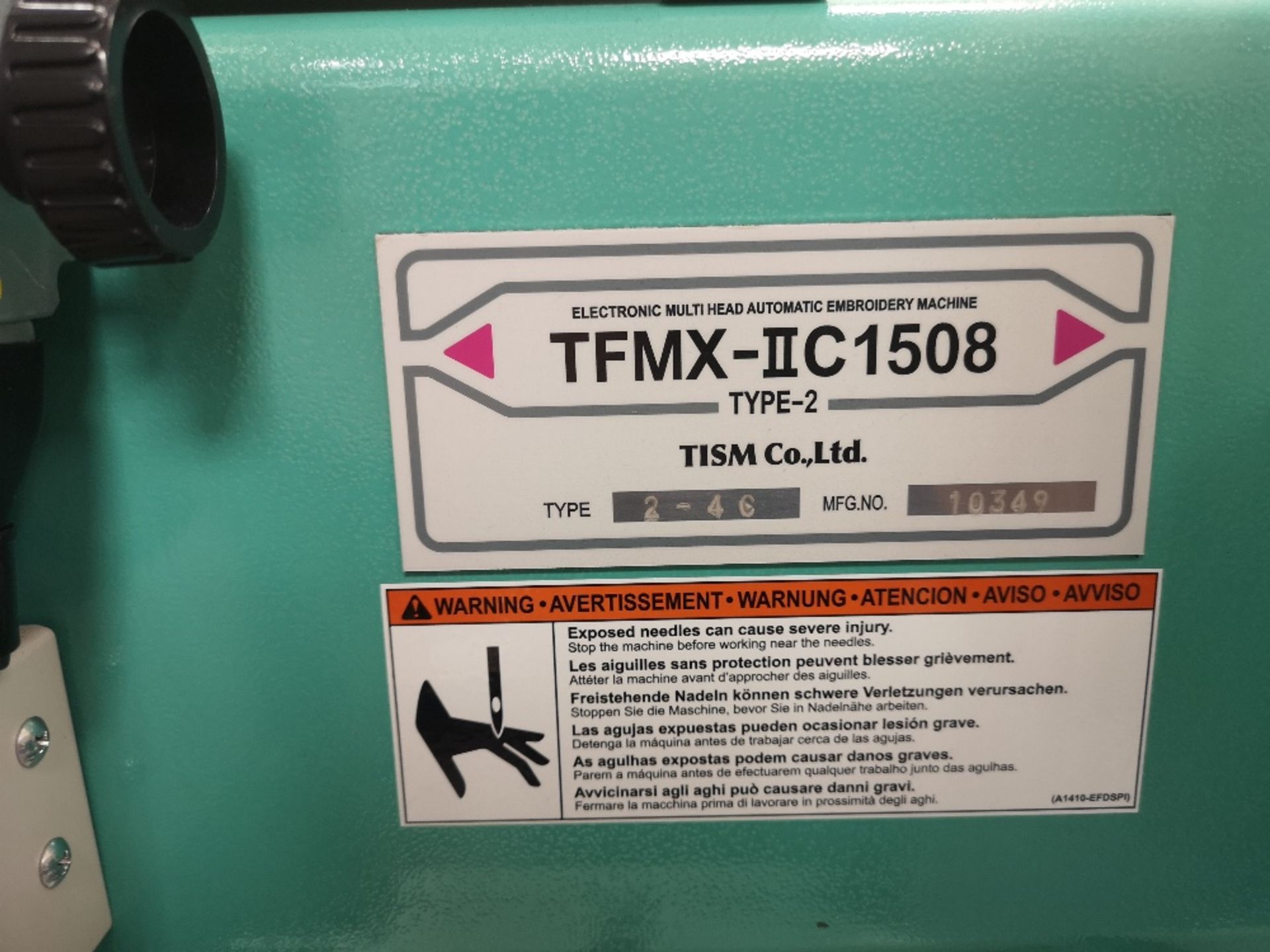 Tajima TFMX-II C1508 Electronic Multi Head Automatic Embroidery Machine (2019) - Image 6 of 8