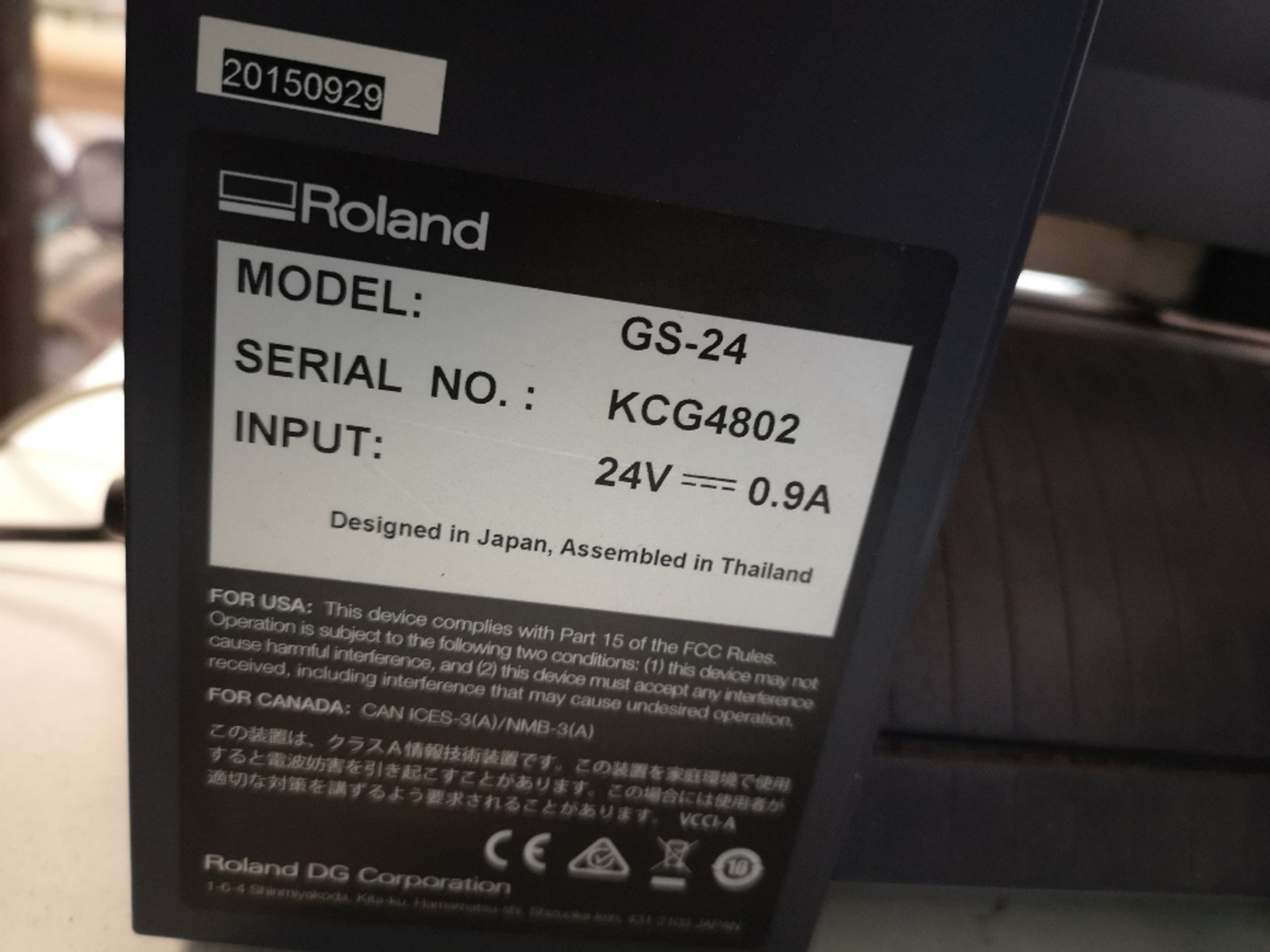 Roland CAMM-1 GS-24 Vinyl Cutter Plotter - Image 5 of 5