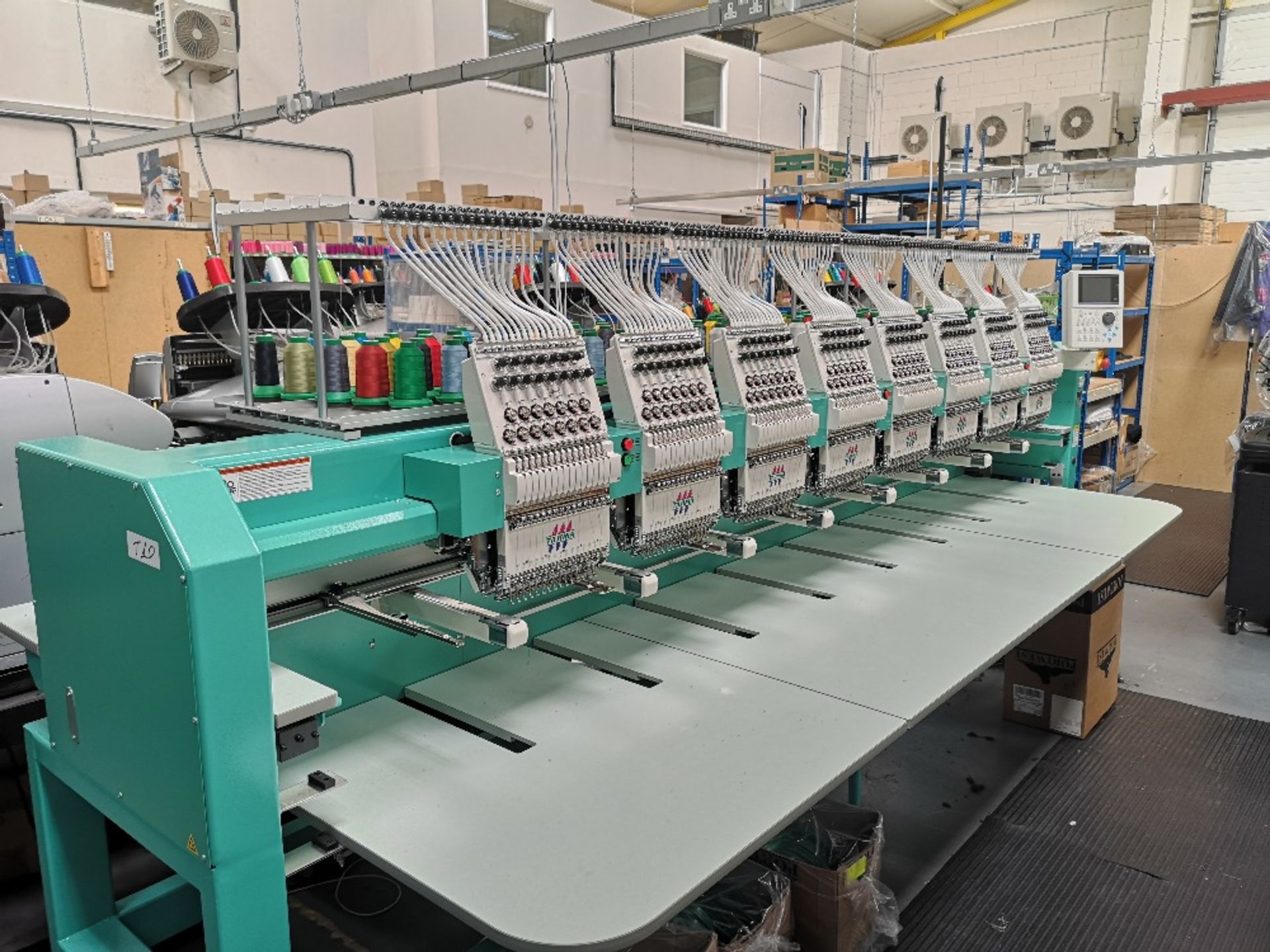 Tajima TFMX-II C1508 Electronic Multi Head Automatic Embroidery Machine (2019) - Image 2 of 8