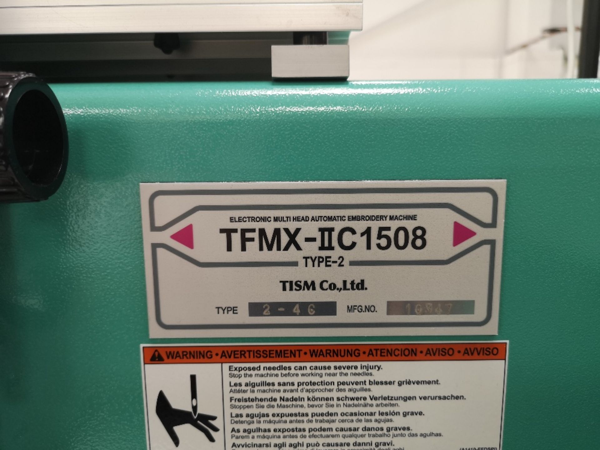 Tajima TFMX-II C1508 Electronic Multi Head Automatic Embroidery Machine (2019) - Image 7 of 8